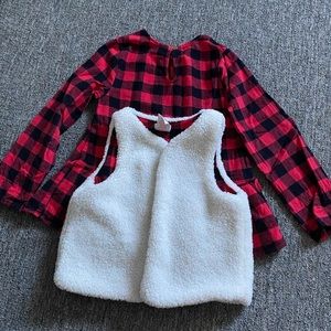 Max studio Red plaid set